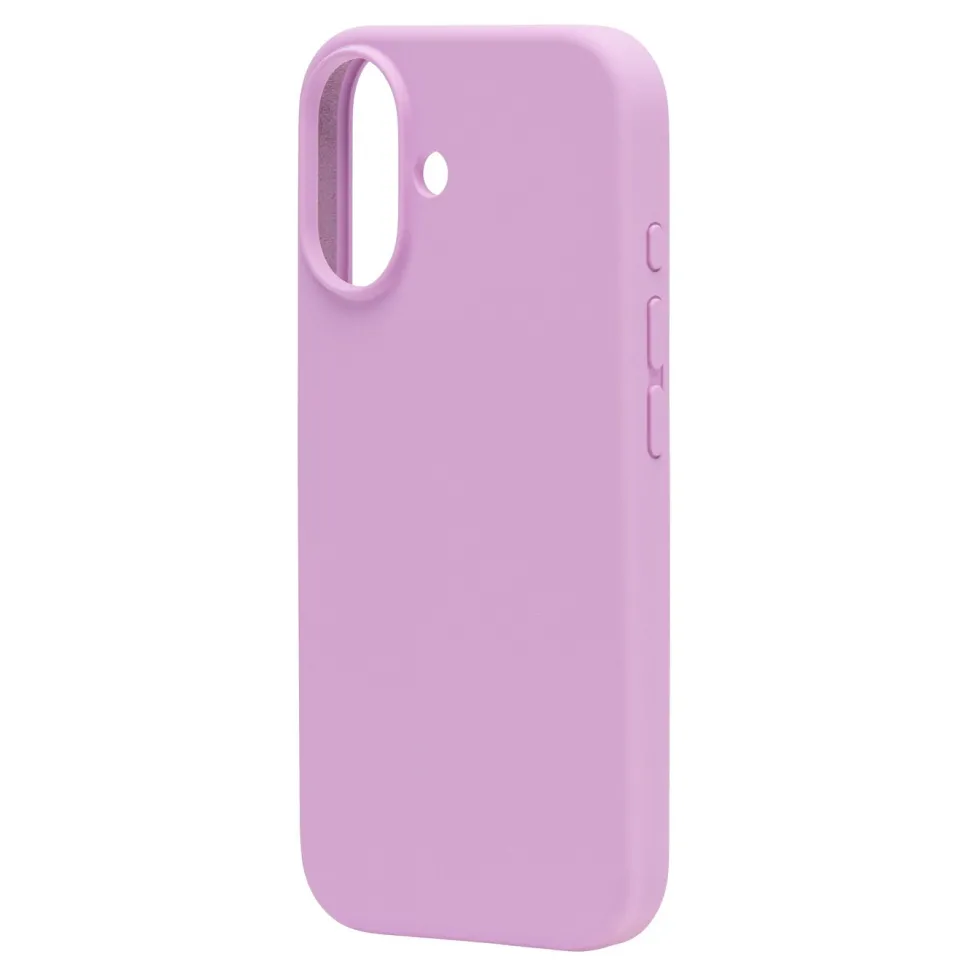 Linocell Rubber case för iPhone 16 Rosa