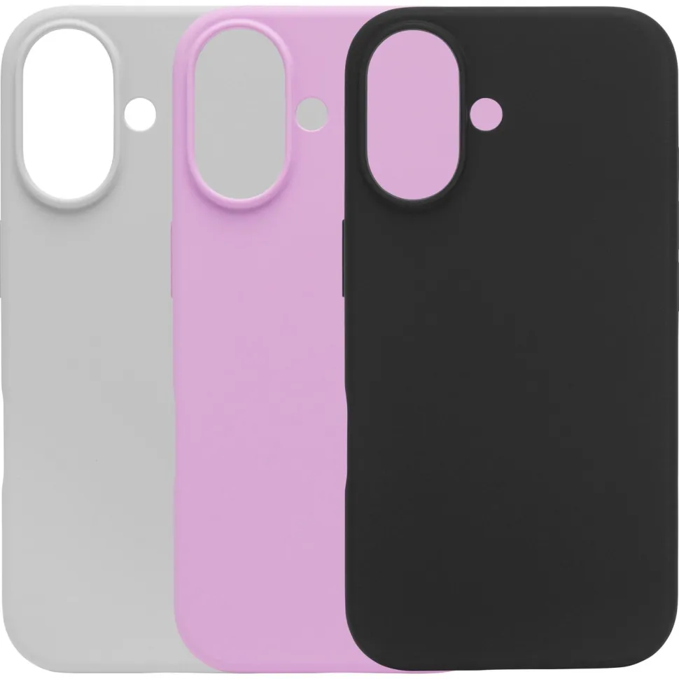 Linocell Rubber case för iPhone 16 Rosa