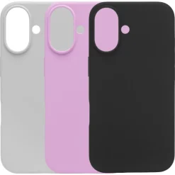 Linocell Rubber case för iPhone 16 Grå