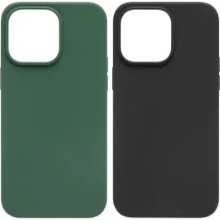 Linocell Rubber case för iPhone 15 Pro Max Svart