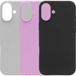 Linocell Rubber case för iPhone 16 Plus Rosa