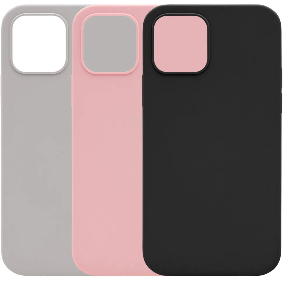 Linocell Rubber Case iPhone 12 och 12 Pro Svart