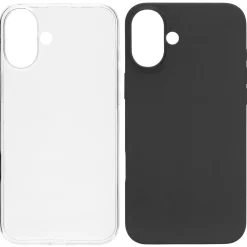 Linocell Second skin för iPhone 16 Plus Svart