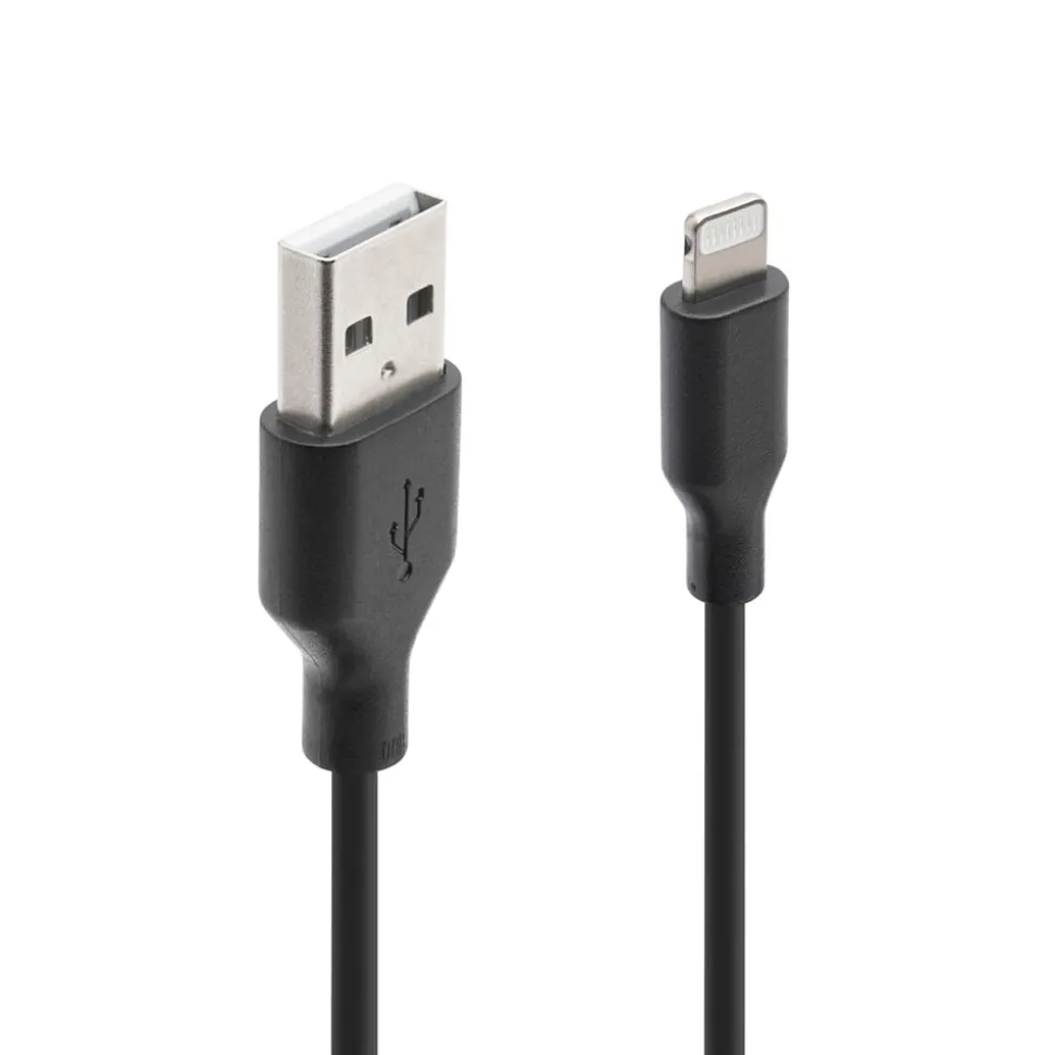 Linocell USB-A till Lightning-kabel Svart 1 m