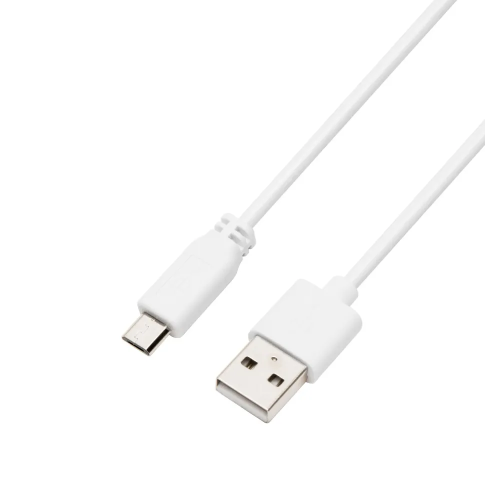 Linocell USB-laddare med Micro-USB-kabel 2,4 A Vit