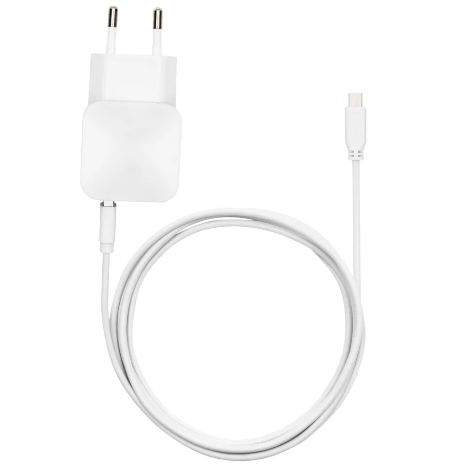 Linocell USB-laddare med Micro-USB-kabel 2,4 A Vit