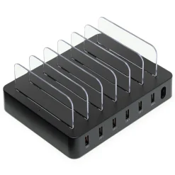 Linocell USB-laddstation med ställfunktion 6 portar