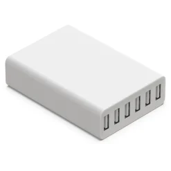 Linocell USB-laddstation 6 portar Vit