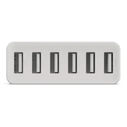 Linocell USB-laddstation 6 portar Vit