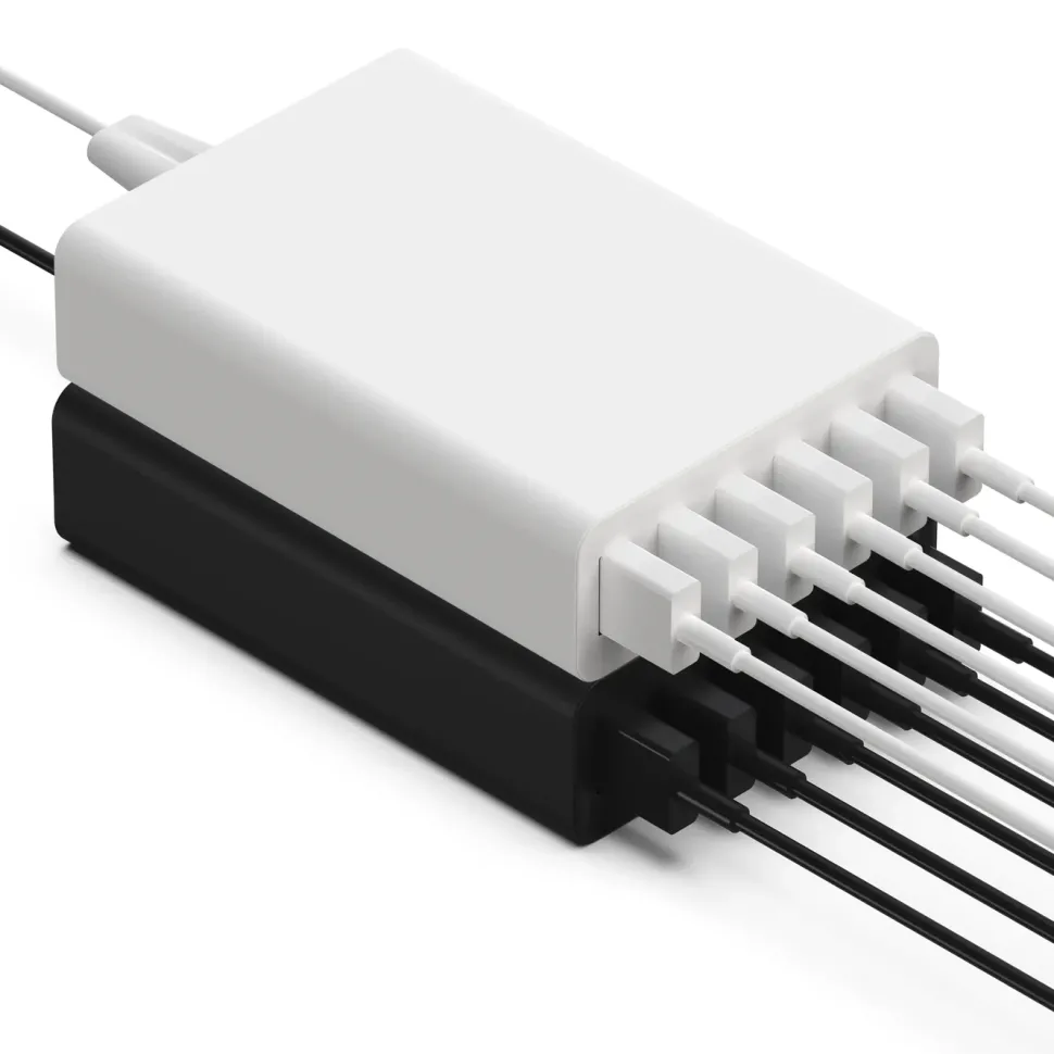 Linocell USB-laddstation 6 portar Svart