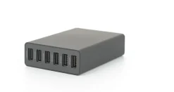 Linocell USB-laddstation 6 portar Svart