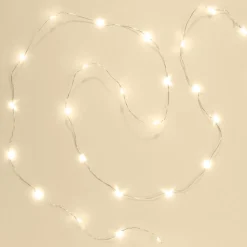 Ljusslinga Micro 40 LED 1,95 m, batteridriven (silver)