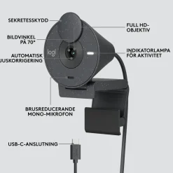 Logitech Brio 300 webbkamera USB-C