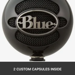 Logitech C Blue Snowball USB-stereomikrofon Svart