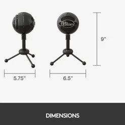 Logitech C Blue Snowball USB-stereomikrofon Svart