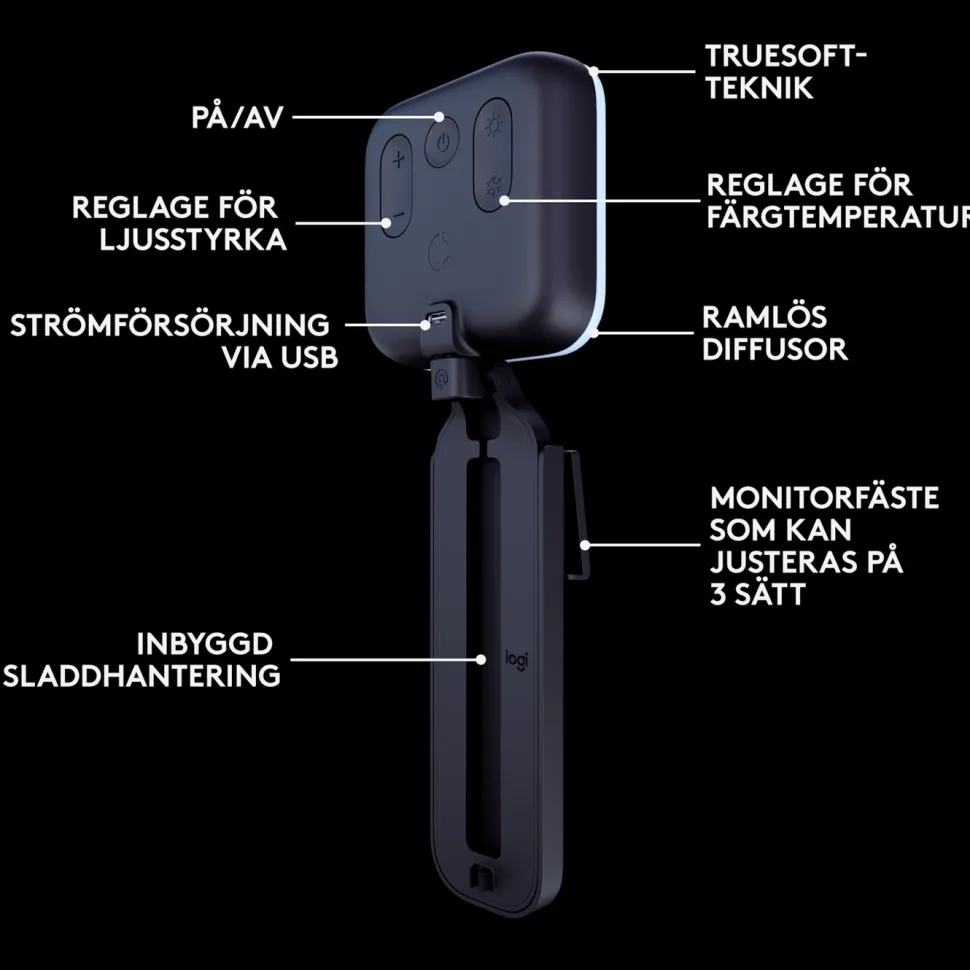 Logitech C Litra Glow Streamingbelysning