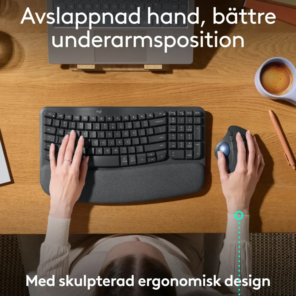 Logitech Ergo M575S Trådlös mus med styrkula