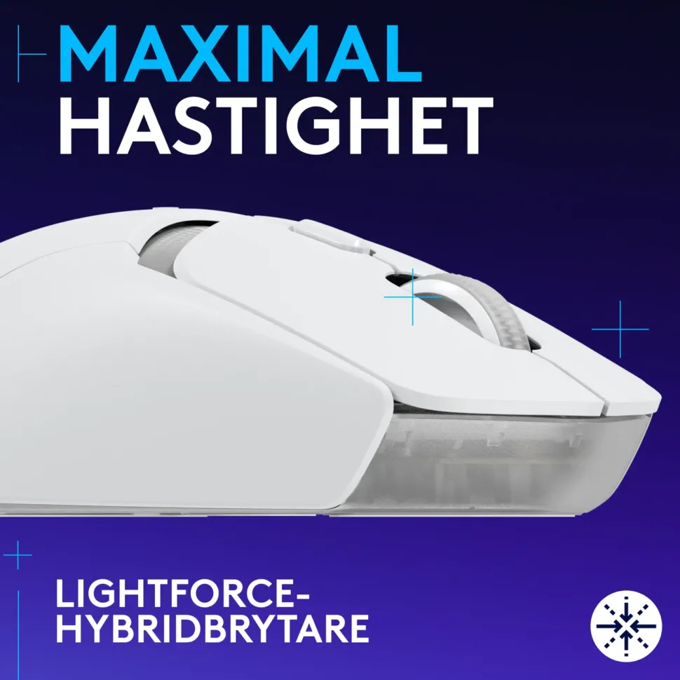 Logitech G G309 Lightspeed Trådlös datormus Vit