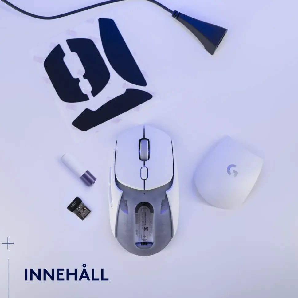 Logitech G G309 Lightspeed Trådlös datormus Vit