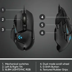 Logitech G 502 Hero Gaming-mus för proffs