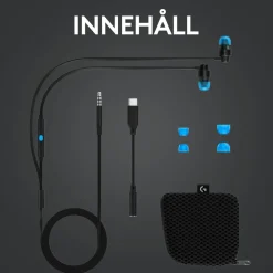 Logitech G 333 In-ear gaminghörlurar Svart