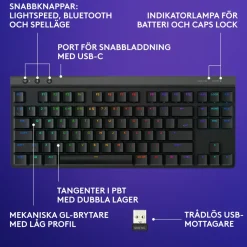 Logitech G515 Lightspeed TKL Linear Black