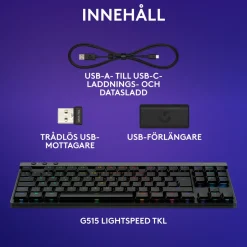 Logitech G515 Lightspeed TKL Tactile Svart