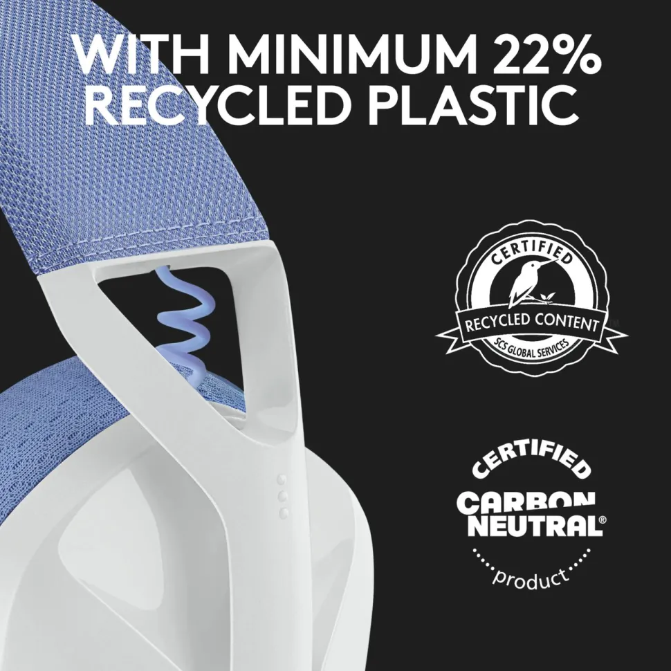 Logitech G 435 Lightspeed Trådlöst gaming-headset Off-white & Lila