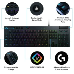 Logitech G 815 Mekaniskt tangentbord GL Clicky