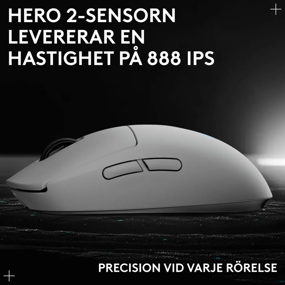 Logitech G Pro 2 Trådlös gaming-mus för proffs Vit