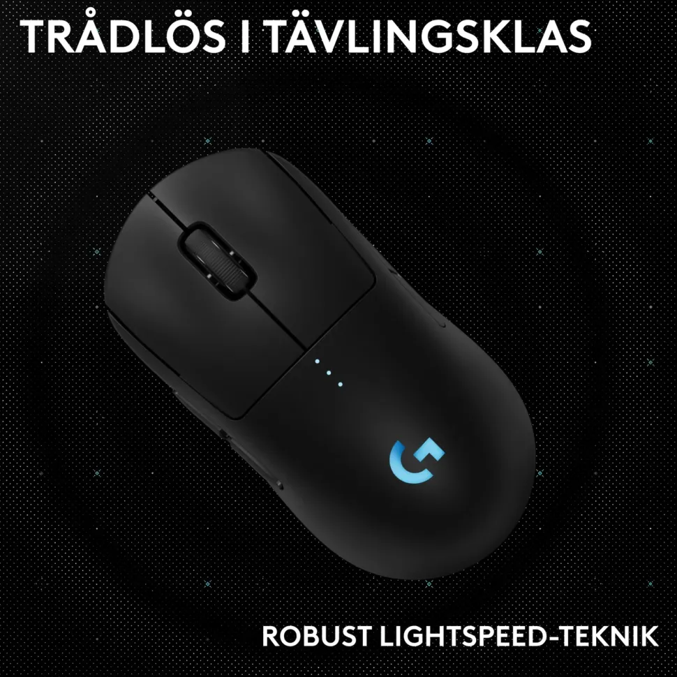 Logitech G Pro 2 Trådlös gaming-mus för proffs Svart