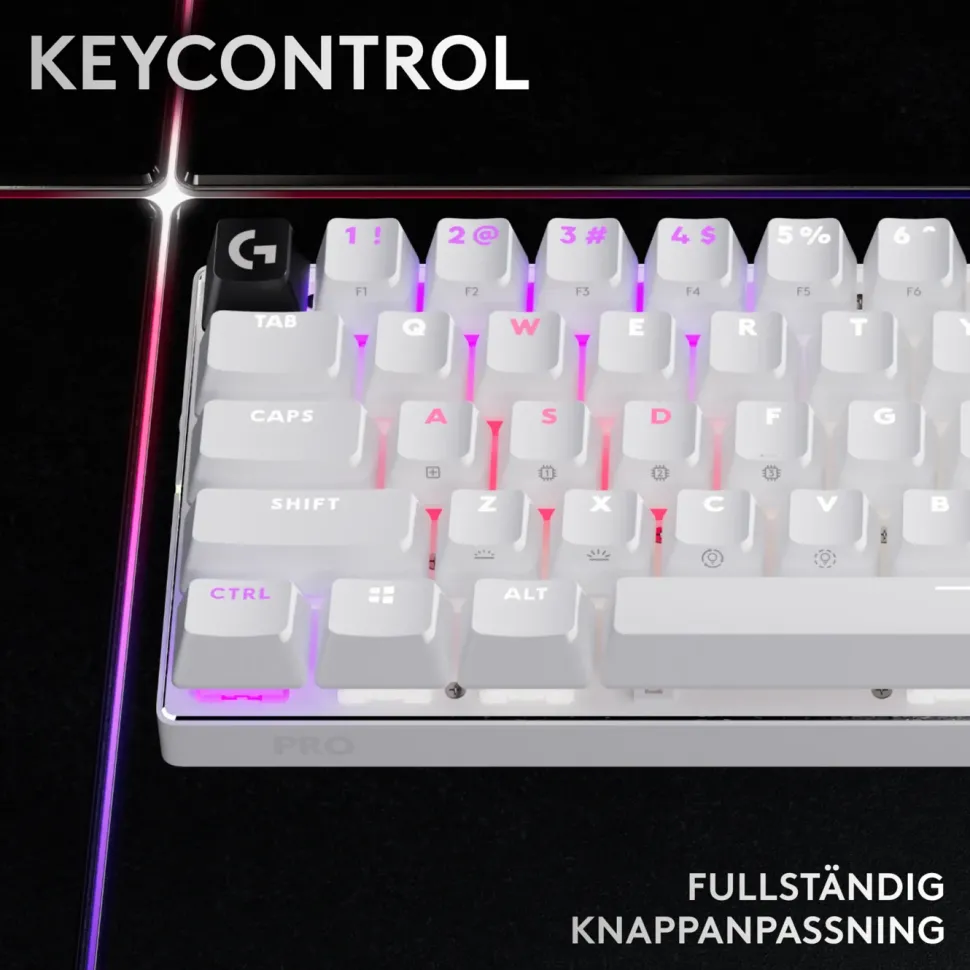 Logitech G PRO X 60 Lightspeed Trådlöst gaming-tangentbord Tactile White