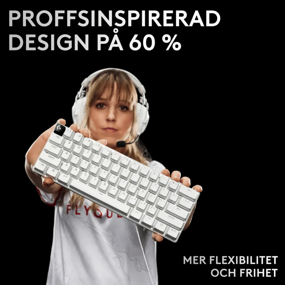 Logitech G PRO X 60 Lightspeed Trådlöst gaming-tangentbord Tactile White