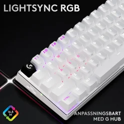 Logitech G PRO X 60 Lightspeed Trådlöst gaming-tangentbord Tactile White