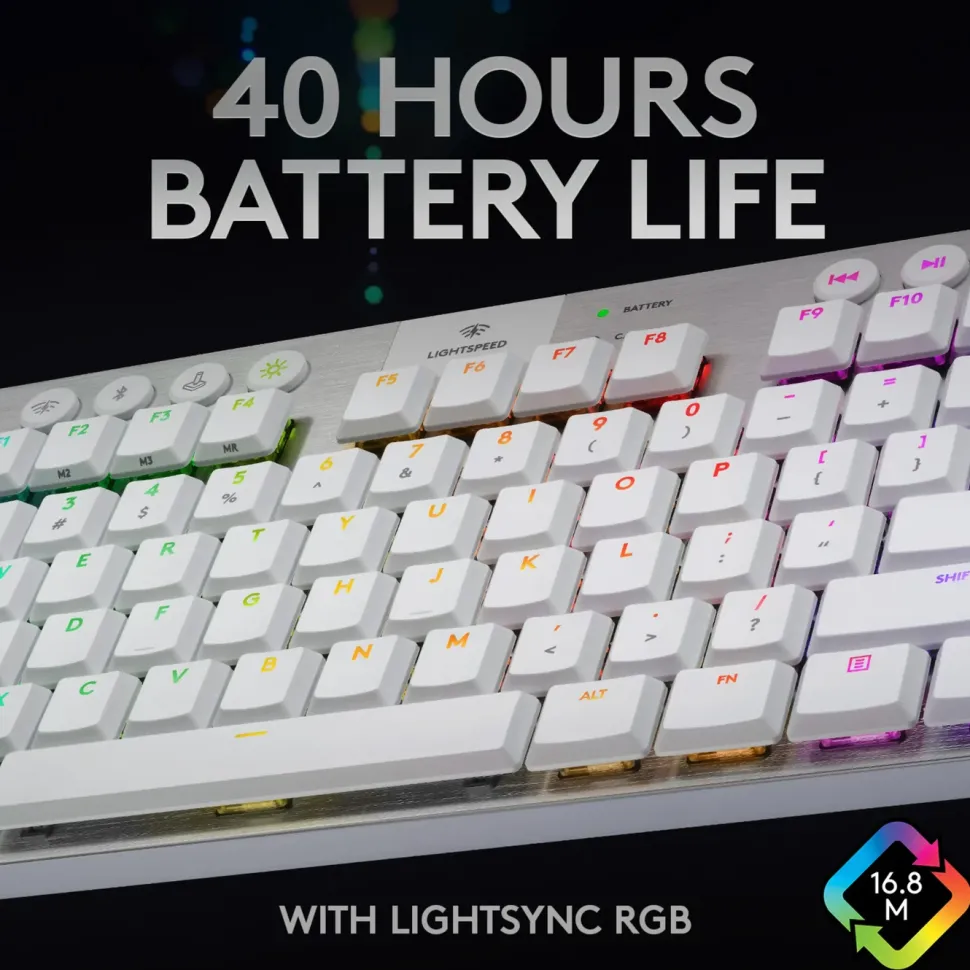 Logitech G 915 TKL Mekaniskt tangentbord GL Tactile Vit