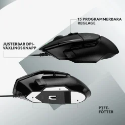 Logitech G 502 X Trådbunden gamingmus Svart