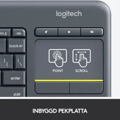 Logitech K400 Plus Trådlöst tangentbord med Touchpad