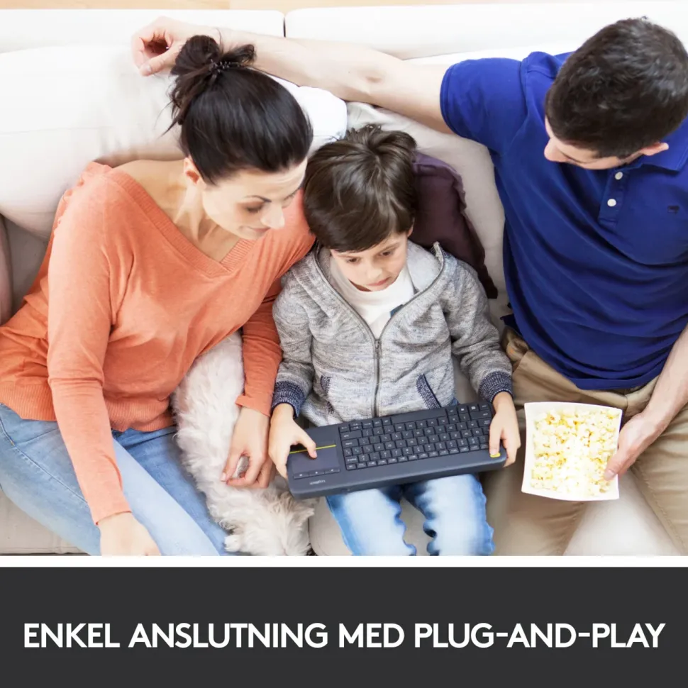 Logitech K400 Plus Trådlöst tangentbord med Touchpad