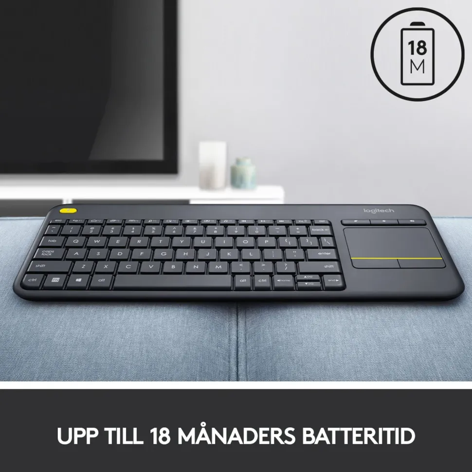 Logitech K400 Plus Trådlöst tangentbord med Touchpad