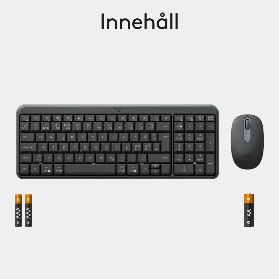 Logitech MK250 Trådlöst tangentbord med mus