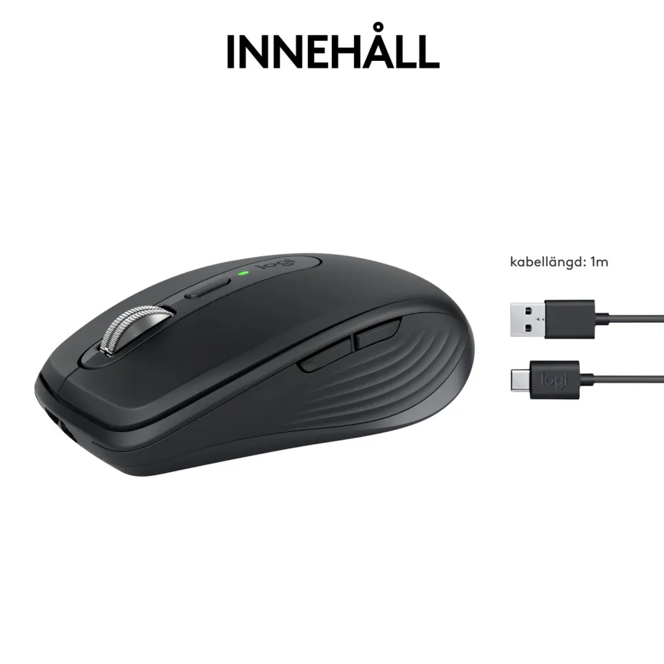 Logitech MX Anywhere 3S Trådlös mus Graphite