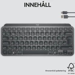 Logitech MX Keys Mini Trådlöst tangentbord Grå