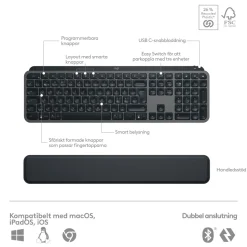 Logitech MX Keys S COMBO Trådlöst Tangentbord och Mus