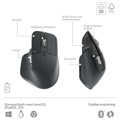 Logitech MX Keys S COMBO Trådlöst Tangentbord och Mus