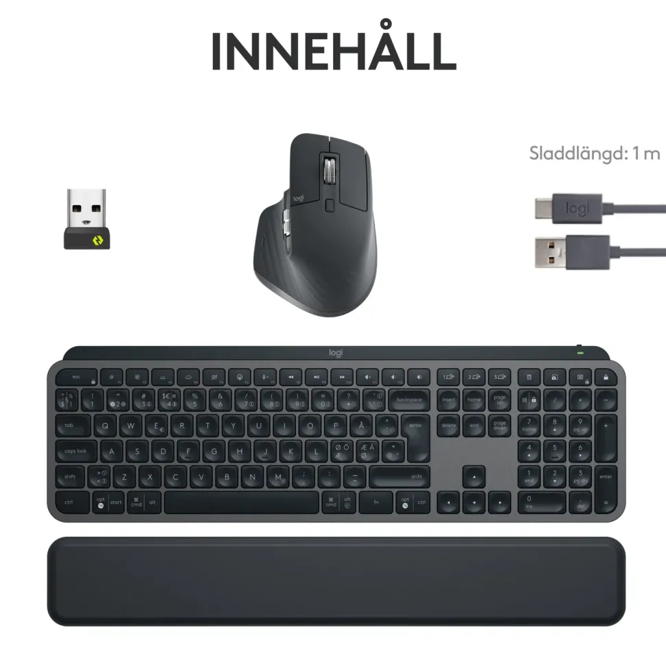 Logitech MX Keys S COMBO Trådlöst Tangentbord och Mus