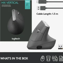 Logitech MX Vertical Trådlös datormus