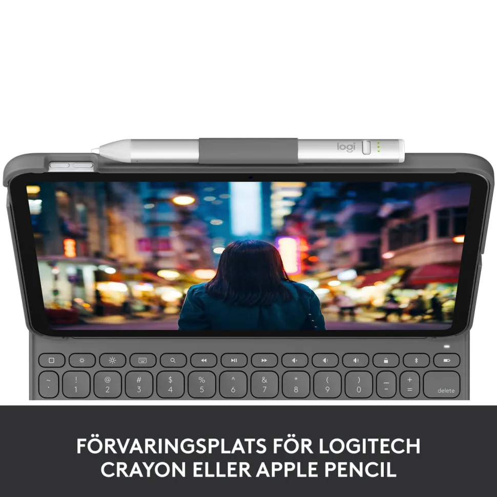 Logitech Slim Folio Tangentbordsfodral för iPad (10:e gen) och iPad (A16)