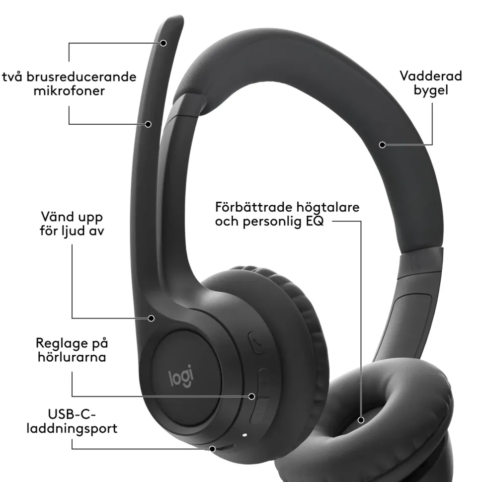 Logitech Zone 300 Trådlöst headset Graphite