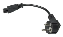 Luxorparts Apparatkabel C5 Svart 0,2 m