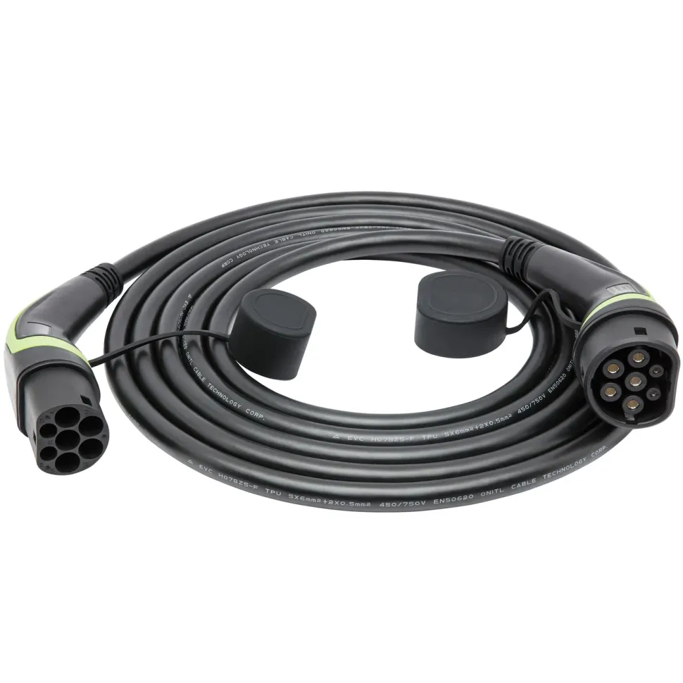 Luxorparts BEV Typ 2 Laddkabel för elbil 22 kW 3 fas 5 m
